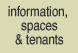 information, spaces & tenants